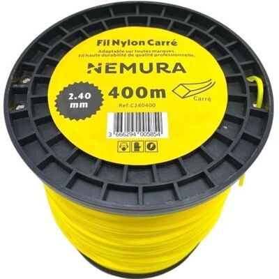 NEMURA - Fil pour débroussailleuse - Profil carré durable pour toutes les marques - Publicité NEMURA - Fil pour débroussailleuse - Profil carré durable pour toutes les marques - Publicité