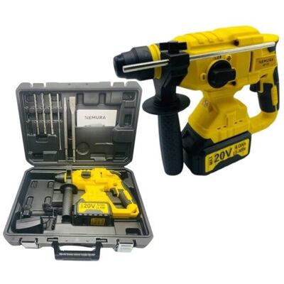 NEMURA - 20V Hammer Drill - 4Ah batterie - sacoche de transport - drill - Publicité NEMURA - 20V Hammer Drill - 4Ah batterie - sacoche de transport - drill - Publicité