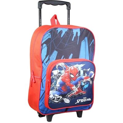 Spiderman - Web - Bleu - Roulettes - Backpack - Publicité Spiderman - Web - Bleu - Roulettes - Backpack - Publicité