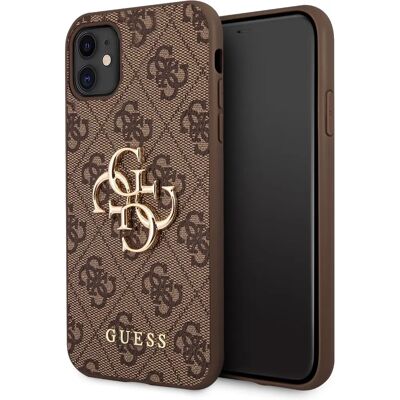 Coque en Cuir Marron Guess pour iPhone 11 / XR - Luxe & Protection Coque en Cuir Marron Guess pour iPhone 11 / XR - Luxe & Protection