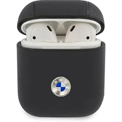 BMW BMA2SSLNA AirPods Hülle navy echtes Leder Silber Logo - Kopfhörertasche BMW BMA2SSLNA AirPods Hülle navy echtes Leder Silber Logo - Kopfhörertasche