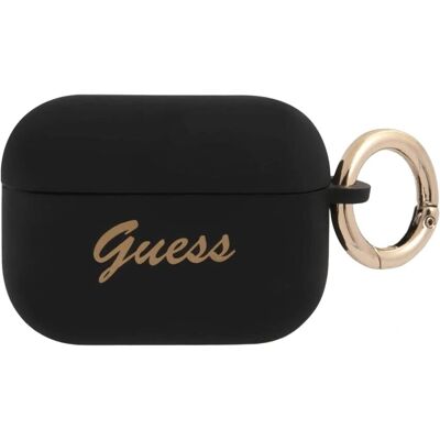 Custodia in silicone Guess AirPods Pro - Vintage nero - Accessorio cuffie Custodia in silicone Guess AirPods Pro - Vintage nero - Accessorio cuffie