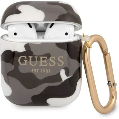 Étui en Silicone Camouflage Guess pour AirPods - Protection contre chocs et rayures - Publicité Étui en Silicone Camouflage Guess pour AirPods - Protection contre chocs et rayures - Publicité