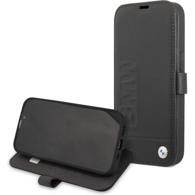 Coque BMW pour iPhone 13 mini - Style Livre en Cuir Signature Coque BMW pour iPhone 13 mini - Style Livre en Cuir Signature