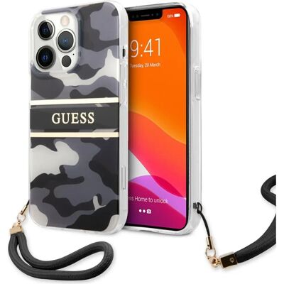 Guess Musta Camo Kova Suojus iPhone 13 Pro / 13 6,1" Guess Musta Camo Kova Suojus iPhone 13 Pro / 13 6,1"