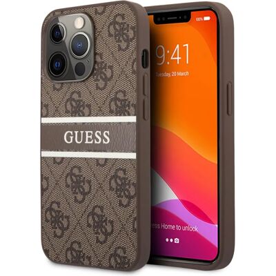 Guess iPhone 13 Pro Hülle - Monochrom Druck & Streifen Guess iPhone 13 Pro Hülle - Monochrom Druck & Streifen