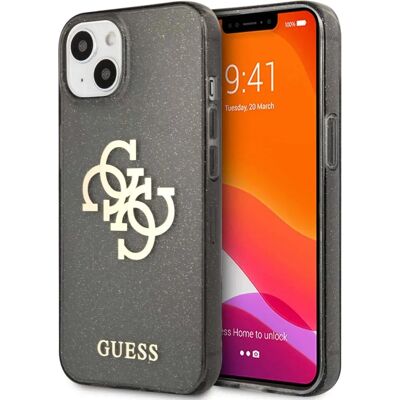 Guess iPhone 13 Mini Glitzer Silikon Hülle - Schwarz Guess iPhone 13 Mini Glitzer Silikon Hülle - Schwarz
