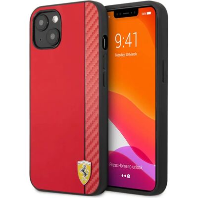 Ferrari iPhone 13 mini Carbonhülle - Rot Ferrari iPhone 13 mini Carbonhülle - Rot