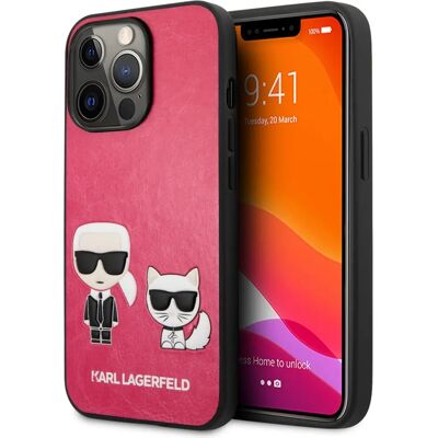 Karl Lagerfeld iPhone 13 Pro Fuchsia Hülle - Luxuriöser Schutz Karl Lagerfeld iPhone 13 Pro Fuchsia Hülle - Luxuriöser Schutz