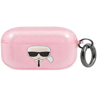 Coque Rose Paillettes pour AirPods 3 de Karl Lagerfeld - Protection Élégante - Publicité Coque Rose Paillettes pour AirPods 3 de Karl Lagerfeld - Protection Élégante - Publicité