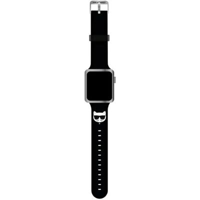 Karl Lagerfeld Schwarzes Silikonarmband für Apple Watch - Serien 1-8 Karl Lagerfeld Schwarzes Silikonarmband für Apple Watch - Serien 1-8