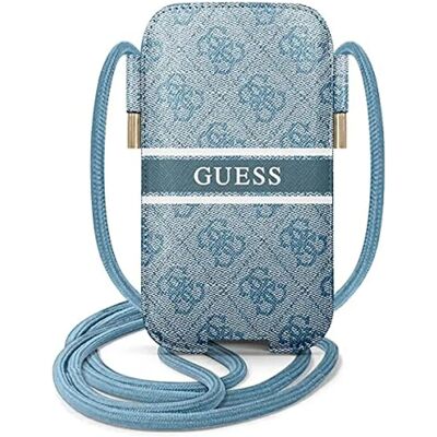 Pochette Guess 4G Stripe - Étui téléphone 6,1" Bleu - Publicité Pochette Guess 4G Stripe - Étui téléphone 6,1" Bleu - Publicité