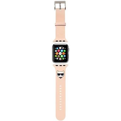 Karl Lagerfeld Apple Watch Armband - Pink Silikon Choupette Heads - 42/44/45mm Karl Lagerfeld Apple Watch Armband - Pink Silikon Choupette Heads - 42/44/45mm