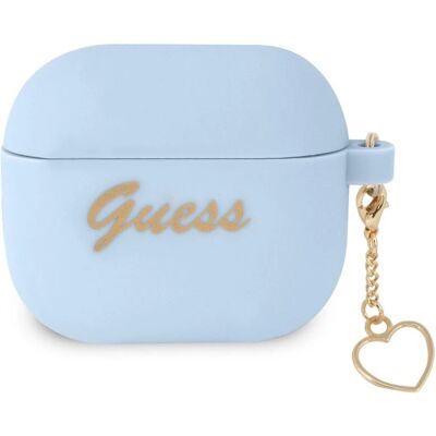 Custodia in silicone Guess Airpods 3 Blu - Cover per auricolari Custodia in silicone Guess Airpods 3 Blu - Cover per auricolari