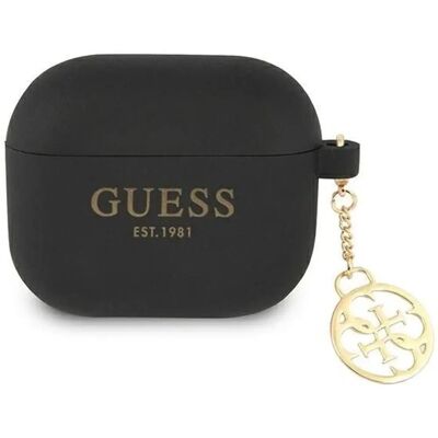 Étui en silicone Guess pour Airpods 3 - Noir - Publicité Étui en silicone Guess pour Airpods 3 - Noir - Publicité