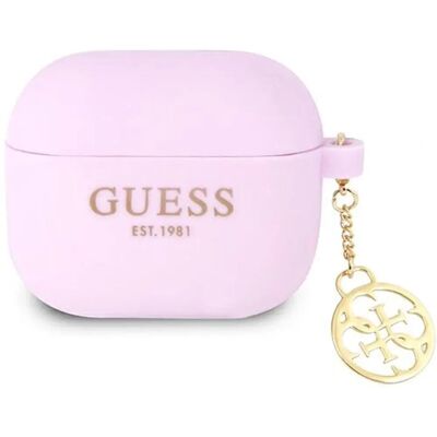 Guess Violetti silikonikuori AirPods 3 - Iskunkestävä & Langaton Lataus Guess Violetti silikonikuori AirPods 3 - Iskunkestävä & Langaton Lataus