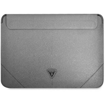 Guess 13/14 Zoll Laptop Sleeve PU Saffiano Triangle Metal Logo - Silber - Unisex Guess 13/14 Zoll Laptop Sleeve PU Saffiano Triangle Metal Logo - Silber - Unisex
