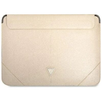 Guess 16" Laptop Sleeve Saffiano Triangle Logo - Beige - Unisex Guess 16" Laptop Sleeve Saffiano Triangle Logo - Beige - Unisex