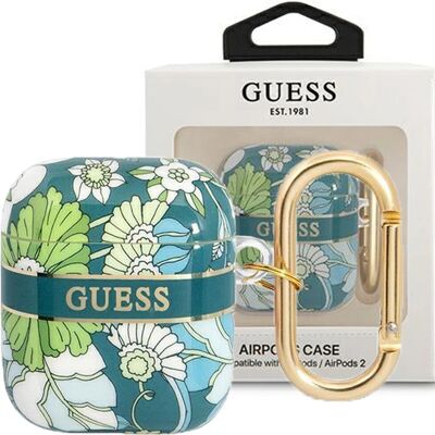 Guess Grüner Blumen AirPods Hülle - Schutz & Stil Guess Grüner Blumen AirPods Hülle - Schutz & Stil