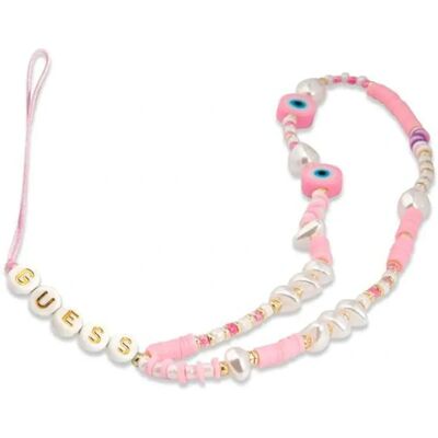 Sangle téléphone Guess coquillage rose - Accessoire smartphone - Publicité Sangle téléphone Guess coquillage rose - Accessoire smartphone - Publicité
