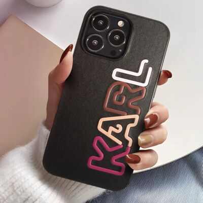 Karl Lagerfeld iPhone 13 Pro Stoßfester Hülle - Schwarz Karl Lagerfeld iPhone 13 Pro Stoßfester Hülle - Schwarz