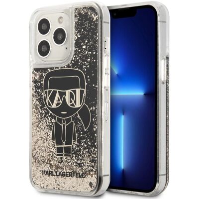 Karl Lagerfeld Liquid Glitter Gatsby - Cover für iPhone 13 Pro Max - Schwarz Karl Lagerfeld Liquid Glitter Gatsby - Cover für iPhone 13 Pro Max - Schwarz