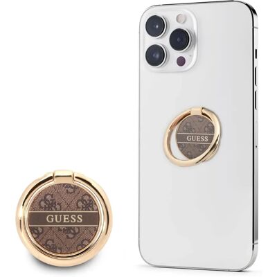 Support Téléphone Guess Marron - Support Anneau Universel - Publicité Support Téléphone Guess Marron - Support Anneau Universel - Publicité