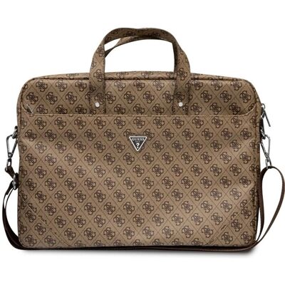 Guess Saffiano 4G Dreieck Logo Laptoptasche für 16" - Braun Guess Saffiano 4G Dreieck Logo Laptoptasche für 16" - Braun
