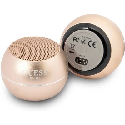 Guess Mini Bluetooth Lautsprecher Gold - 4h, Kompakt, Bluetooth 5.0 Guess Mini Bluetooth Lautsprecher Gold - 4h, Kompakt, Bluetooth 5.0