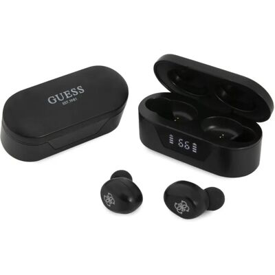 Guess Schwarze True Wireless Ohrhörer - TWS Bluetooth Kopfhörer mit Ladecase Guess Schwarze True Wireless Ohrhörer - TWS Bluetooth Kopfhörer mit Ladecase