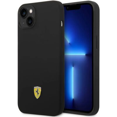 Ferrari iPhone 14 Plus Schwarze Silikonhülle - Handyhülle Ferrari iPhone 14 Plus Schwarze Silikonhülle - Handyhülle