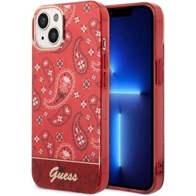 Guess Punainen iPhone 14 Plus suojakuori - Hardcase, Bandana Paisley Guess Punainen iPhone 14 Plus suojakuori - Hardcase, Bandana Paisley