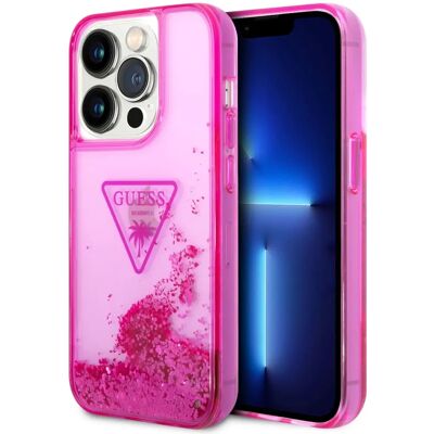 Guess Fuchsia iPhone 14 Pro Max Glitzerhülle - Hülle Guess Fuchsia iPhone 14 Pro Max Glitzerhülle - Hülle
