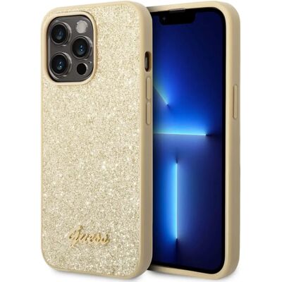 Guess iPhone 14 Pro Max Gouden Case - Stijlvol & Beschermend Guess iPhone 14 Pro Max Gouden Case - Stijlvol & Beschermend