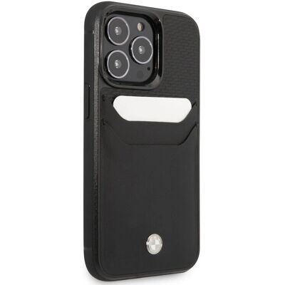 Coque en cuir pour iPhone 14 Pro Max avec fente pour cartes - Noir Coque en cuir pour iPhone 14 Pro Max avec fente pour cartes - Noir