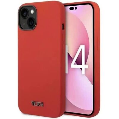 Tumi coque rigide en silicone liquide rouge pour iPhone 14 Plus / 15 Plus - Publicité Tumi coque rigide en silicone liquide rouge pour iPhone 14 Plus / 15 Plus - Publicité