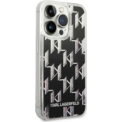 Coque en glitter liquide Karl Lagerfeld pour iPhone 14 - Noir - Publicité Coque en glitter liquide Karl Lagerfeld pour iPhone 14 - Noir - Publicité