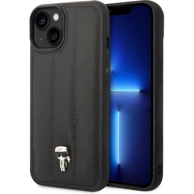 Karl Lagerfeld iPhone 14 Plus Hülle - Veganes Quiltleder - Schwarz Karl Lagerfeld iPhone 14 Plus Hülle - Veganes Quiltleder - Schwarz
