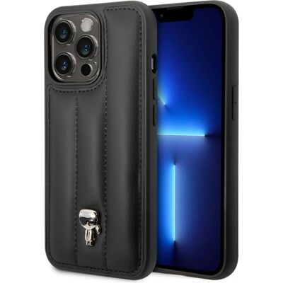 Coque Vegan en Cuir Matelassé Karl Lagerfeld pour iPhone 14 Pro Max - Housse - Publicité Coque Vegan en Cuir Matelassé Karl Lagerfeld pour iPhone 14 Pro Max - Housse - Publicité