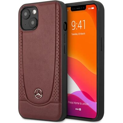 Mercedes Leder Urban Line - Hülle für iPhone 14 Plus Rot Mercedes Leder Urban Line - Hülle für iPhone 14 Plus Rot