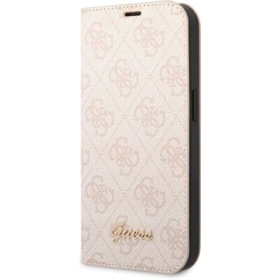 Guess Rosa iPhone 14 Pro Max Kartenhülle mit Vintage-Logo Guess Rosa iPhone 14 Pro Max Kartenhülle mit Vintage-Logo