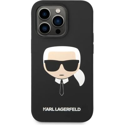 Coque en silicone Ikonik Karl's Head de Karl Lagerfeld pour iPhone 14 Pro Max - Publicité Coque en silicone Ikonik Karl's Head de Karl Lagerfeld pour iPhone 14 Pro Max - Publicité