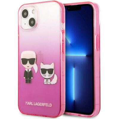 Coque Dégradé Rose Karl Lagerfeld pour iPhone 14 Plus - Choupette & Icon Coque Dégradé Rose Karl Lagerfeld pour iPhone 14 Plus - Choupette & Icon