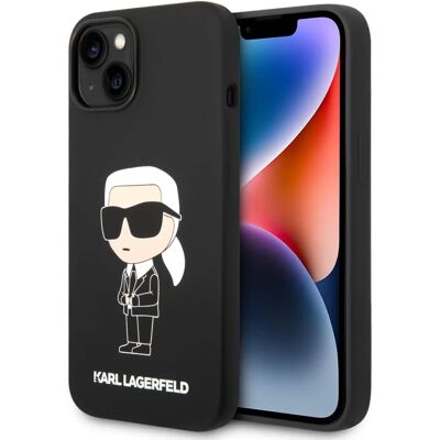 Karl Lagerfeld Liquid Silikon Hülle für iPhone 14 Plus - Schwarz Karl Lagerfeld Liquid Silikon Hülle für iPhone 14 Plus - Schwarz