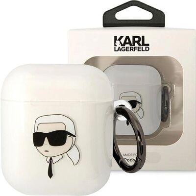 Karl Lagerfeld KLA2HNIKTCT AirPods Hülle - Weiß - Kopfhörer Tasche Karl Lagerfeld KLA2HNIKTCT AirPods Hülle - Weiß - Kopfhörer Tasche