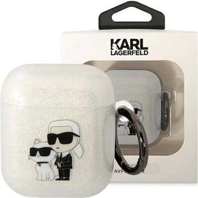 Karl Lagerfeld KLA2HNKCTGT Airpods 1/2 Cover transparent Glitzer Karl Lagerfeld KLA2HNKCTGT Airpods 1/2 Cover transparent Glitzer
