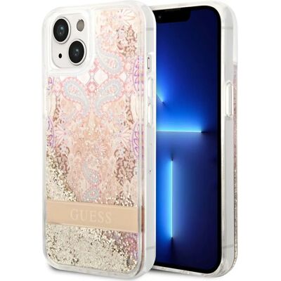 Coque Guess Paisley Glitter Liquide pour iPhone 14 Plus - Publicité Coque Guess Paisley Glitter Liquide pour iPhone 14 Plus - Publicité