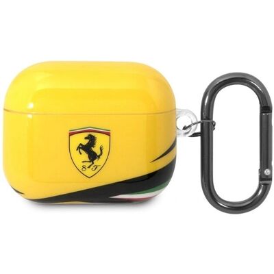 Etui Ferrari pour Airpods 3 - Silicone Antichoc, Jaune - Publicité Etui Ferrari pour Airpods 3 - Silicone Antichoc, Jaune - Publicité