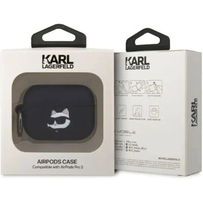 Karl Lagerfeld Airpods Pro 2 Logo NFT Choupette Kopf Silikonhülle - Kopfhörer Tasche Karl Lagerfeld Airpods Pro 2 Logo NFT Choupette Kopf Silikonhülle - Kopfhörer Tasche