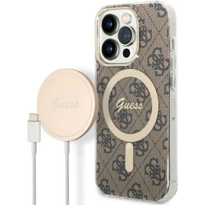 Guess iPhone 14 Pro Bundle: MagSafe Hülle & 15W Ladegerät Guess iPhone 14 Pro Bundle: MagSafe Hülle & 15W Ladegerät